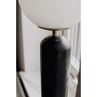 Marmurowa lampa stołowa Torrano czarna 53cm detal